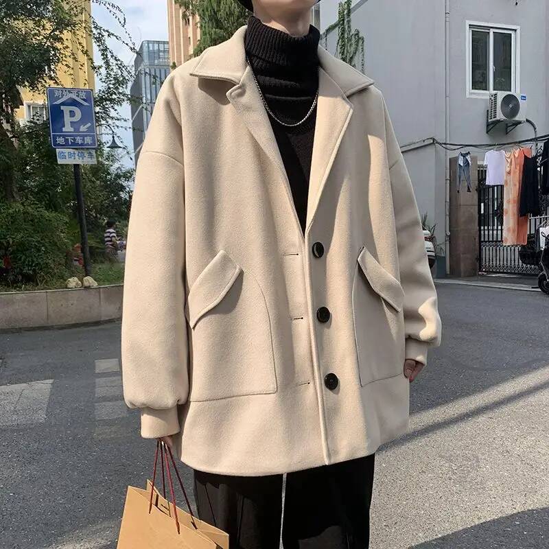 Korean Solid Color Wool Coats  - مراجعة Winter Clothing Taiwan وسعره