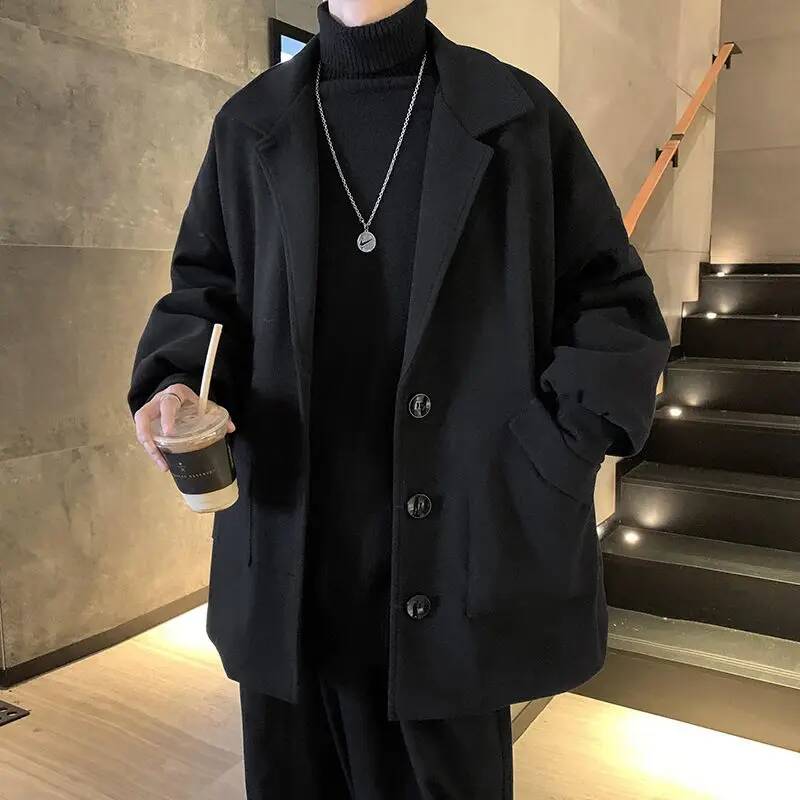 Korean Solid Color Wool Coats  - مراجعة Winter Clothing Taiwan وسعره