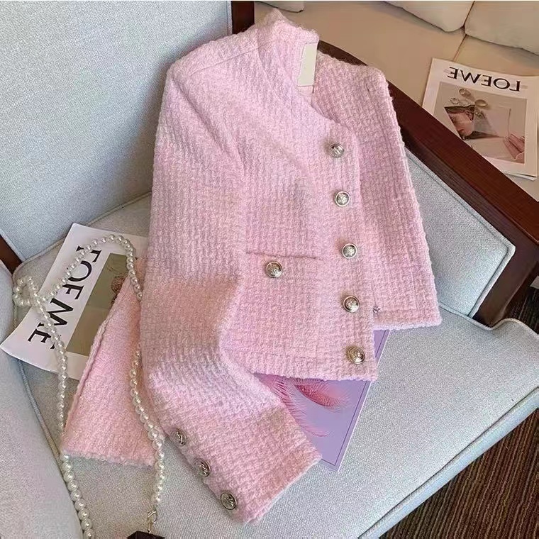 Women Tweed Fragrant Pink Jack - مراجعة Jack Winter Clothing وسعره