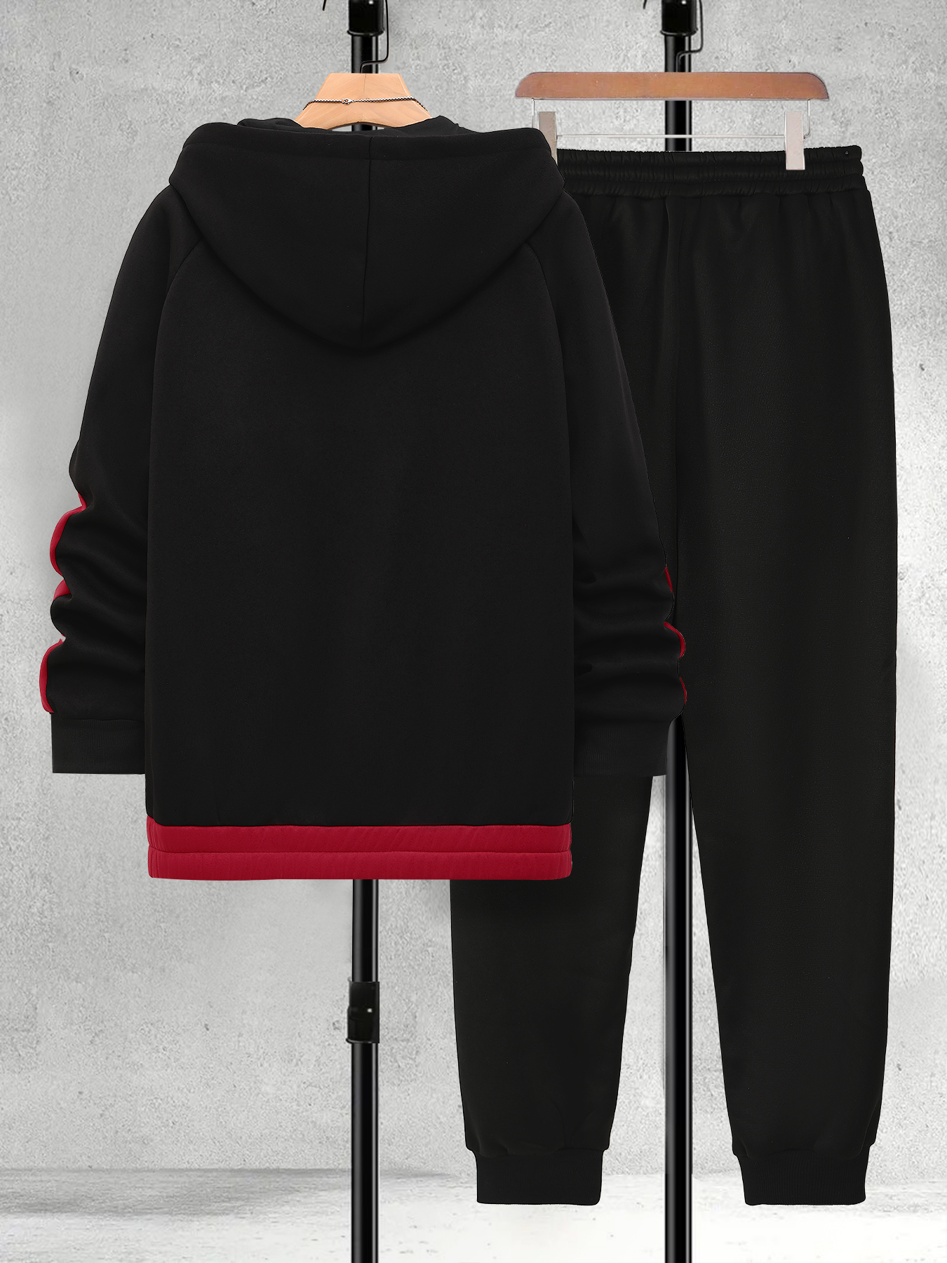 Men's Plus Size Black & Red Co - مراجعة Winter Clothing Pants وسعره