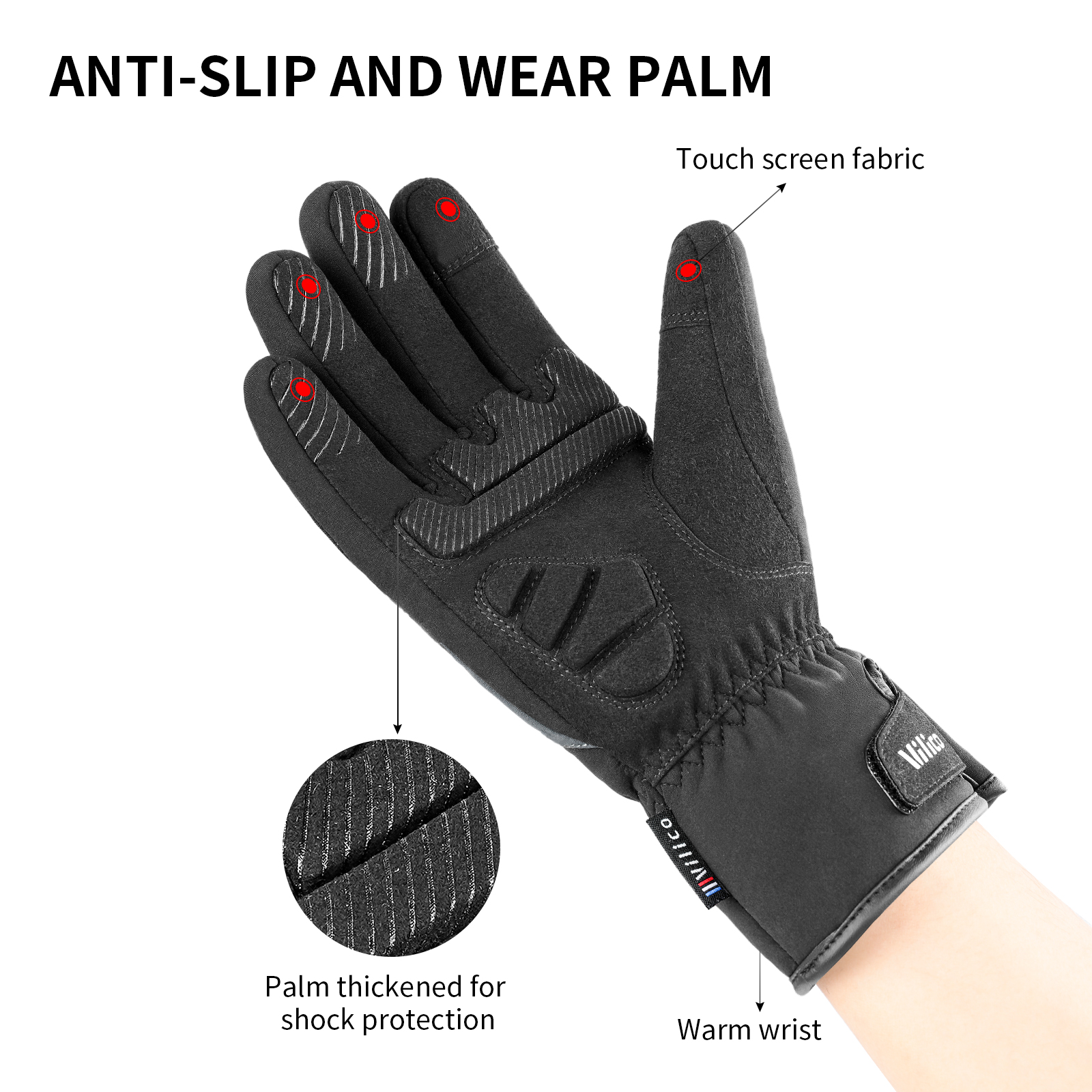 Winter Waterproof Cycling Glov - مراجعة Waterproof Mitten Ski وسعره