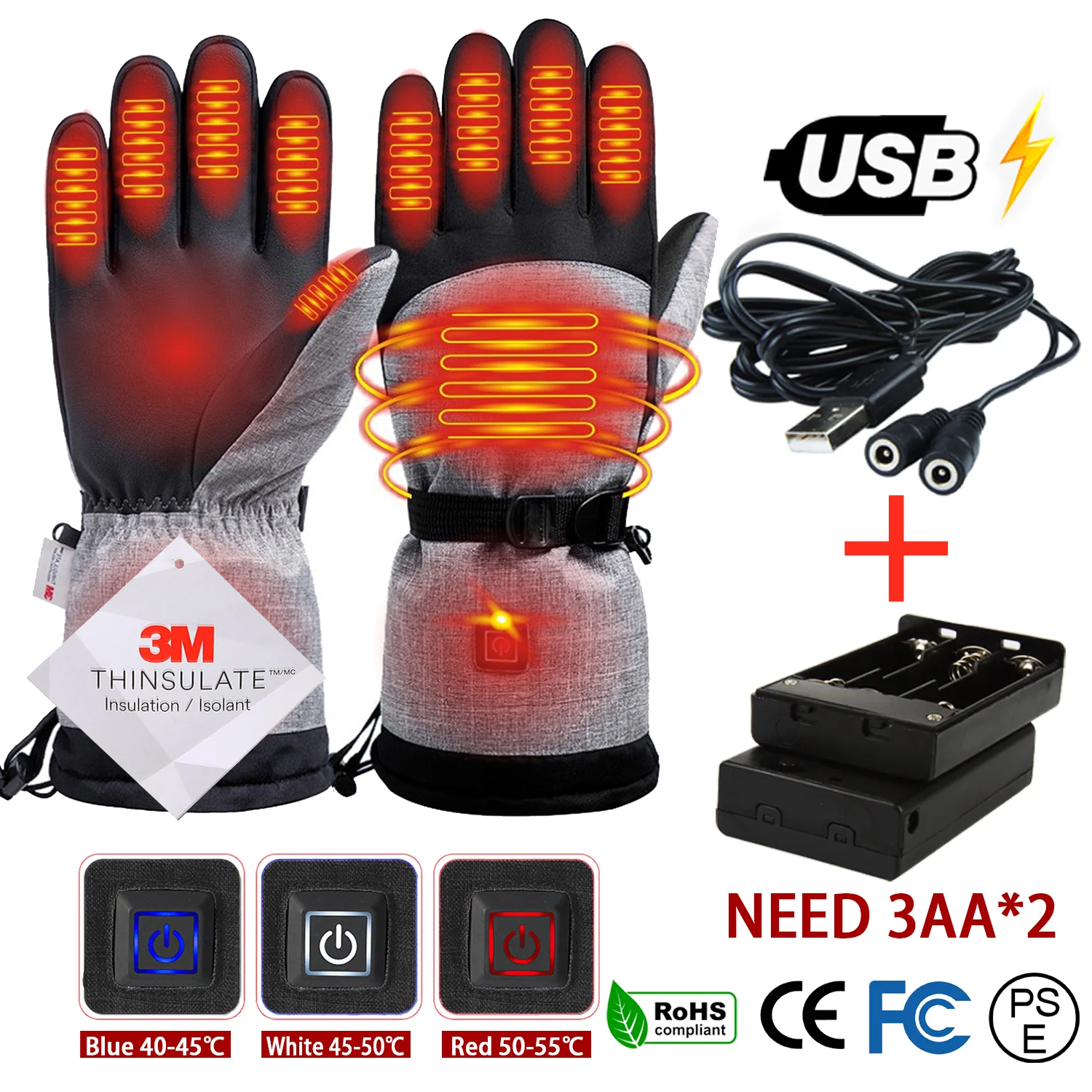 Winter Gloves 3M Cotton Heatin - مراجعة Waterproof Mitten Ski وسعره