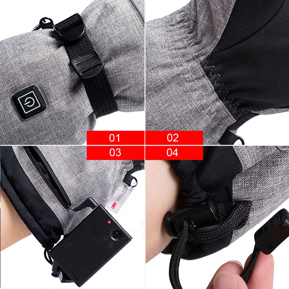 Winter Gloves 3M Cotton Heatin - مراجعة Waterproof Mitten Ski وسعره