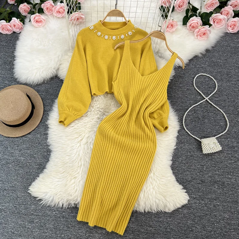 Knit 2 Piece Set Women Long Sl - مراجعة Winter Clothing Matching وسعره