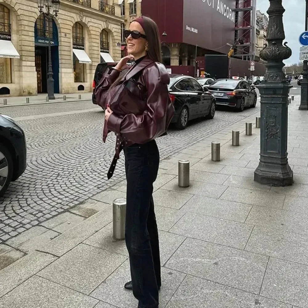 Pop Fashion Lapel Pu Leather B - مراجعة Jack Winter Clothing وسعره