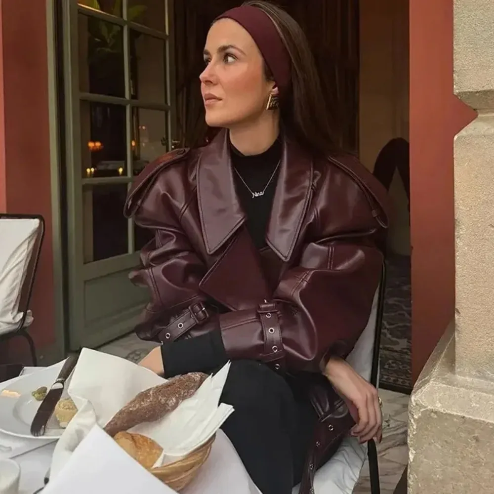 Pop Fashion Lapel Pu Leather B - مراجعة Jack Winter Clothing وسعره