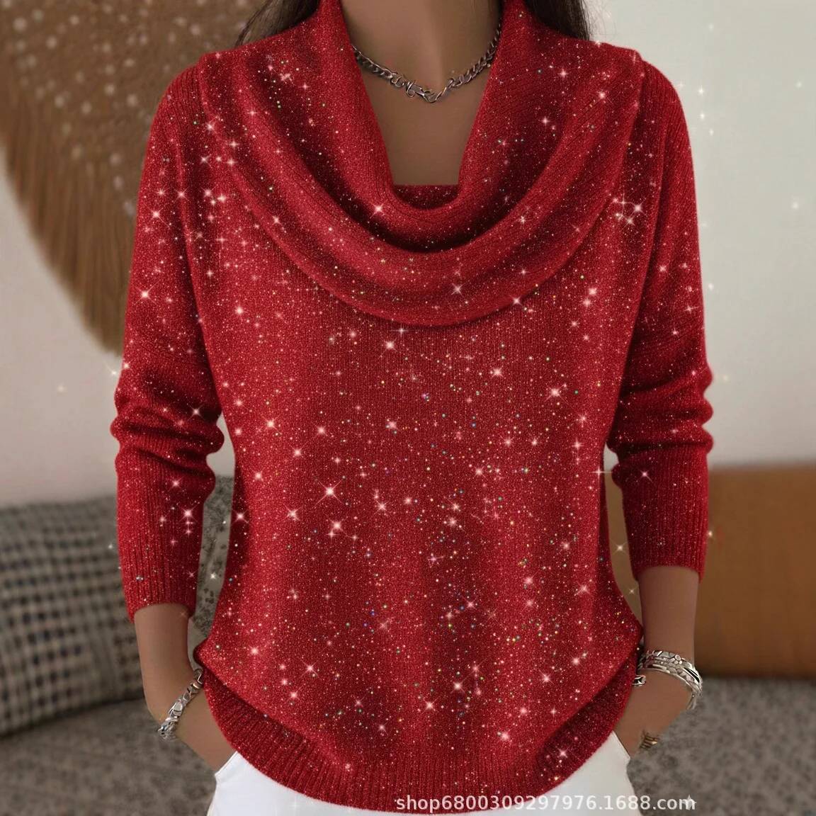 Fashion Sequins Knit Sweater F - مراجعة Winter Clothing Taiwan وسعره