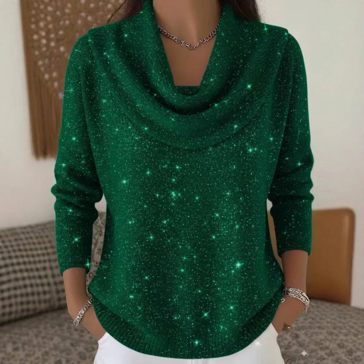 Fashion Sequins Knit Sweater F - مراجعة Winter Clothing Taiwan وسعره
