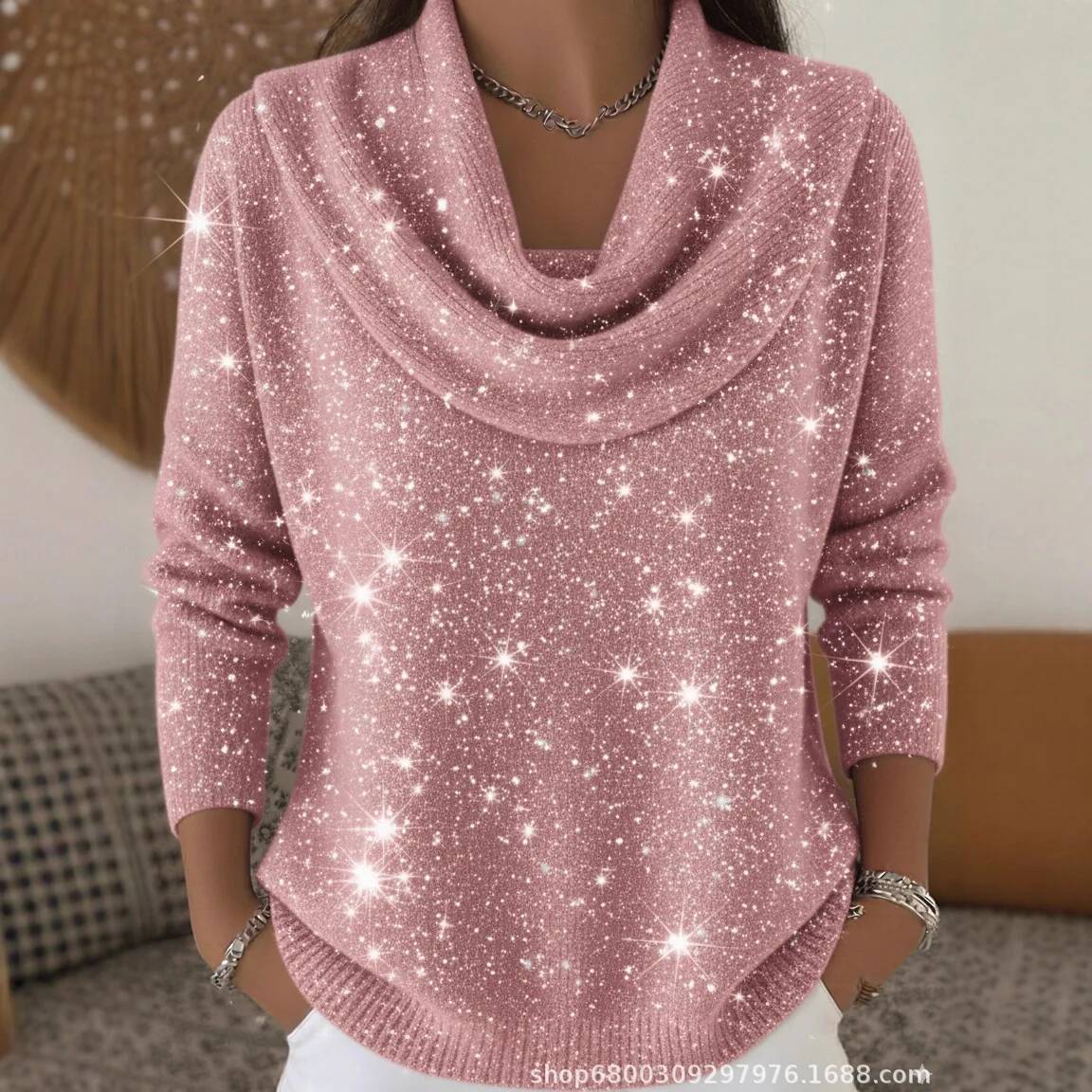 Fashion Sequins Knit Sweater F - مراجعة Winter Clothing Taiwan وسعره