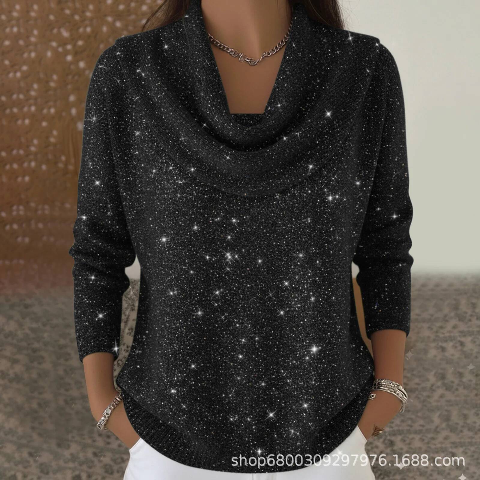 Fashion Sequins Knit Sweater F - مراجعة Winter Clothing Taiwan وسعره