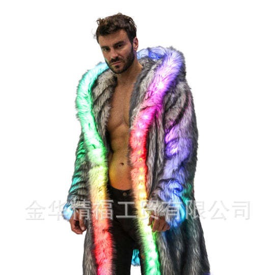 Faux Fur Coat Men Hooded Outer - مراجعة Winter Clothing Matching وسعره