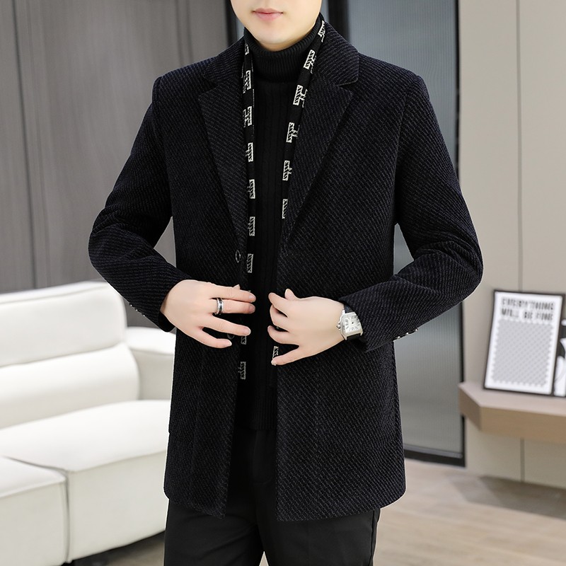 Mens Woolen Scarf collar Jacke - مراجعة Jack Winter Clothing وسعره