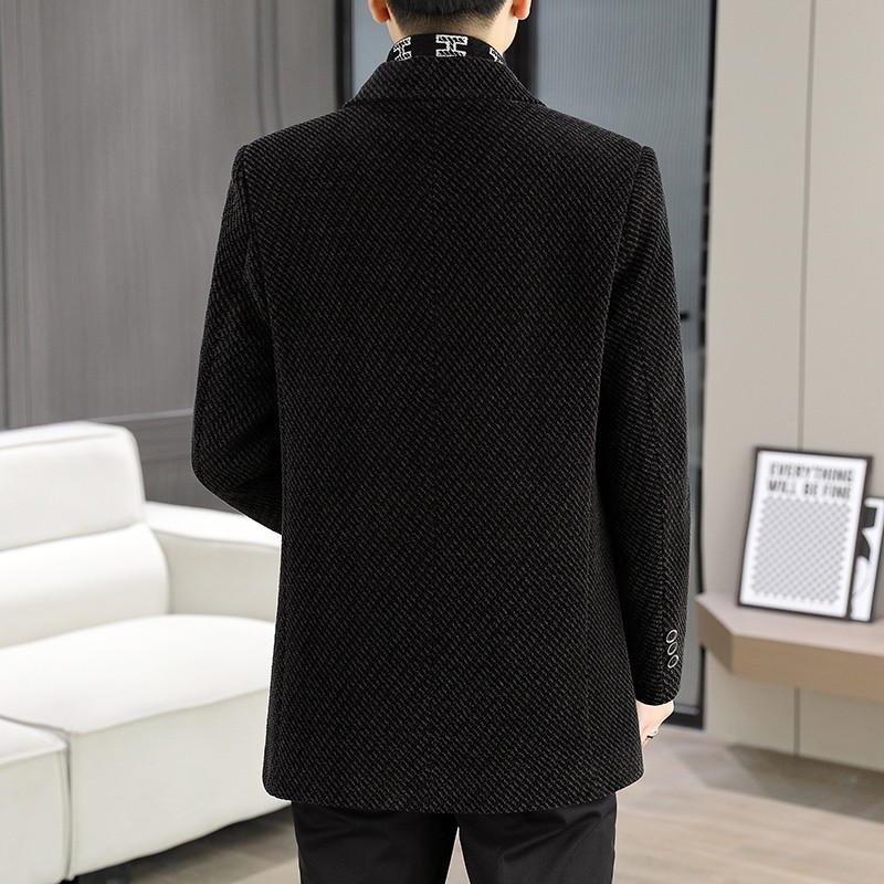 Mens Woolen Scarf collar Jacke - مراجعة Jack Winter Clothing وسعره