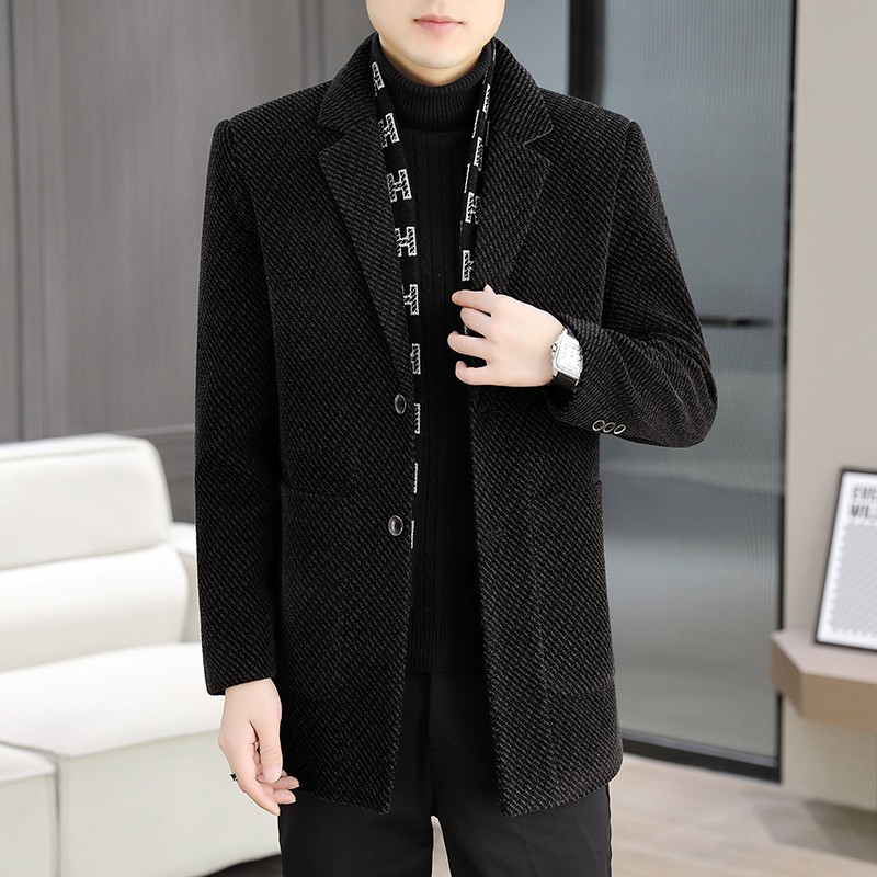 Mens Woolen Scarf collar Jacke - مراجعة Jack Winter Clothing وسعره