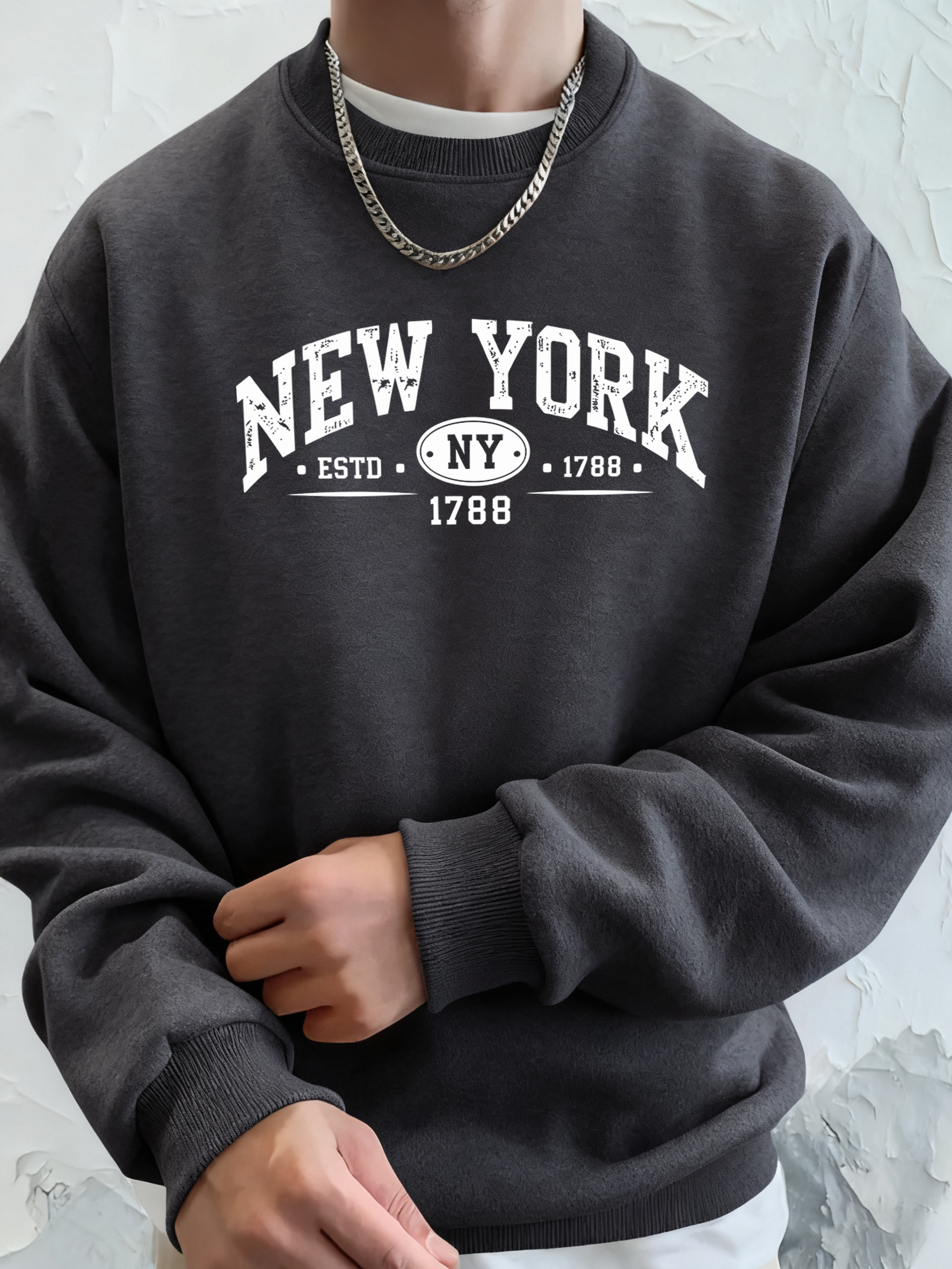 New York Estd 1788 Printed Aut - مراجعة Winter Clothing New York وسعره