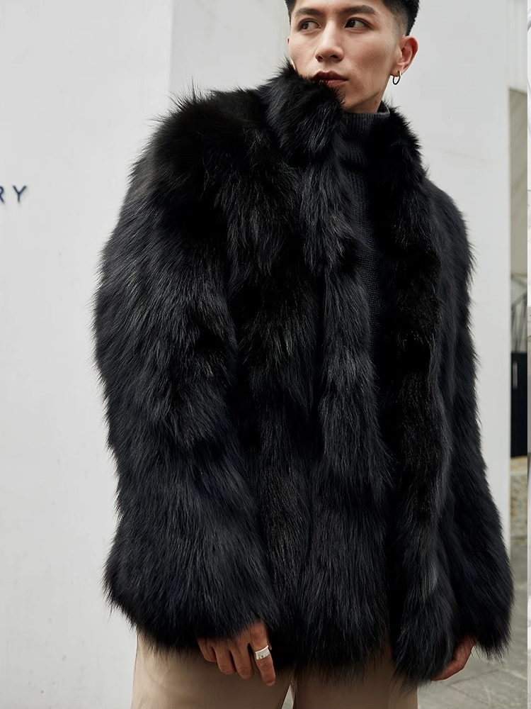 Furry Stand Collar Oversized T - مراجعة Winter Clothing Matching وسعره
