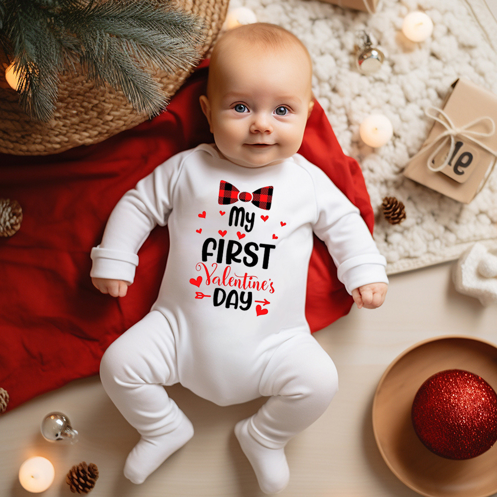 My First Valentine's Day Print - مراجعة Winter Clothing Baby Boy وسعره