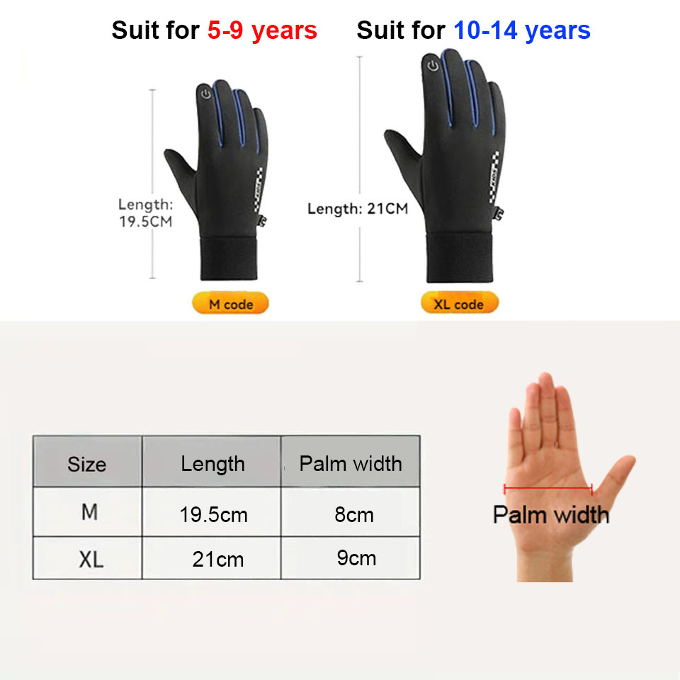 GTUBIKE Children's Gloves Touc - مراجعة Waterproof Mitten Ski وسعره