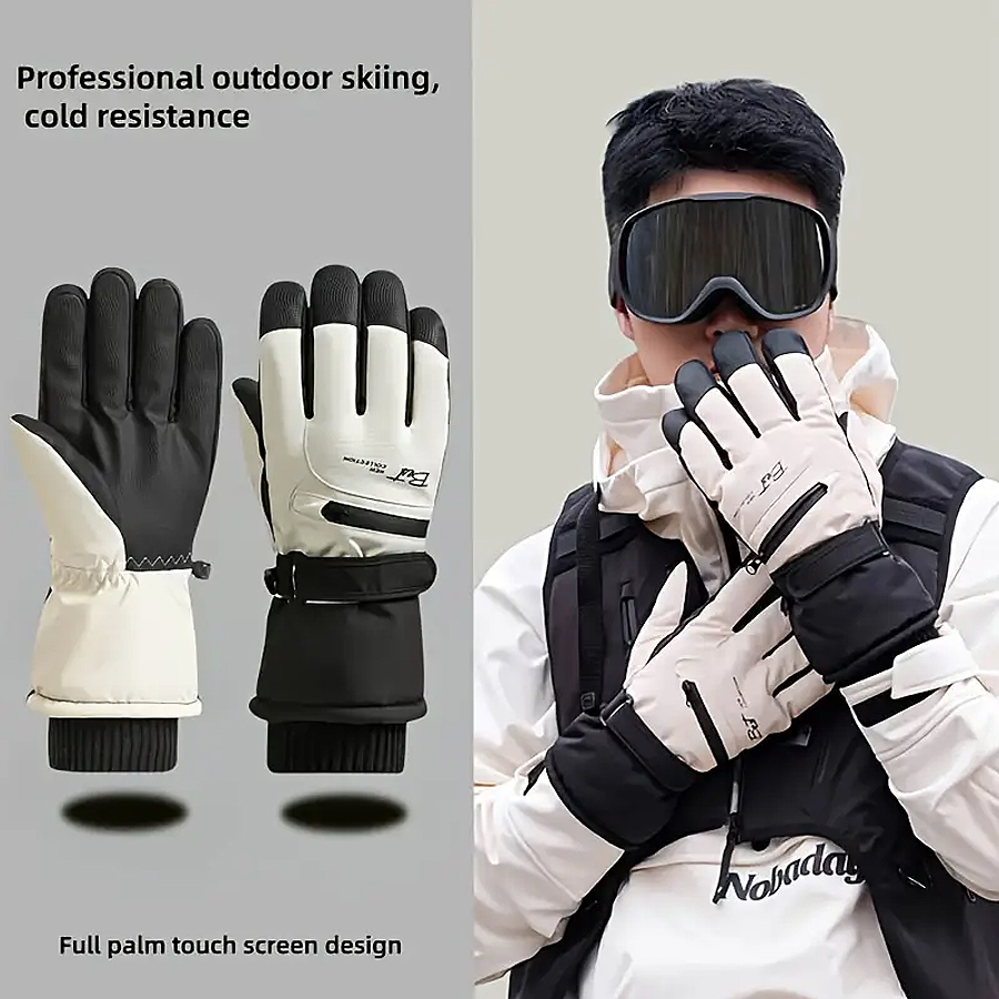 Winter Warm Ski Gloves for Sno - مراجعة Waterproof Mitten Ski وسعره