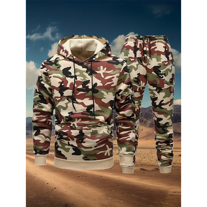Autumn Camouflage 3D Print Hoo - مراجعة Winter Clothing Pants وسعره