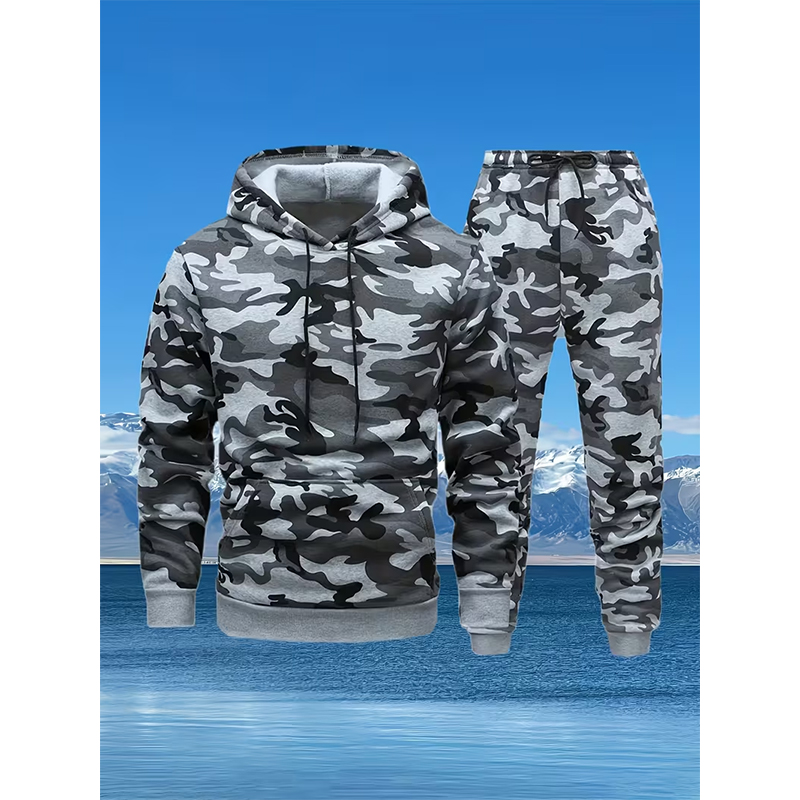 Autumn Camouflage 3D Print Hoo - مراجعة Winter Clothing Pants وسعره
