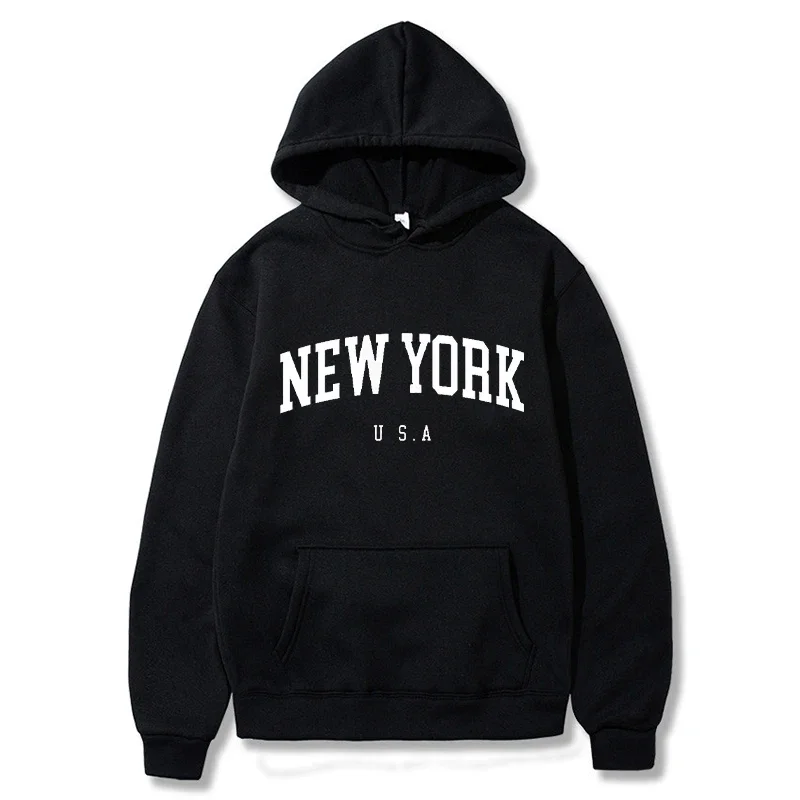 New York Print Men Women Hoodi - مراجعة Winter Clothing New York وسعره