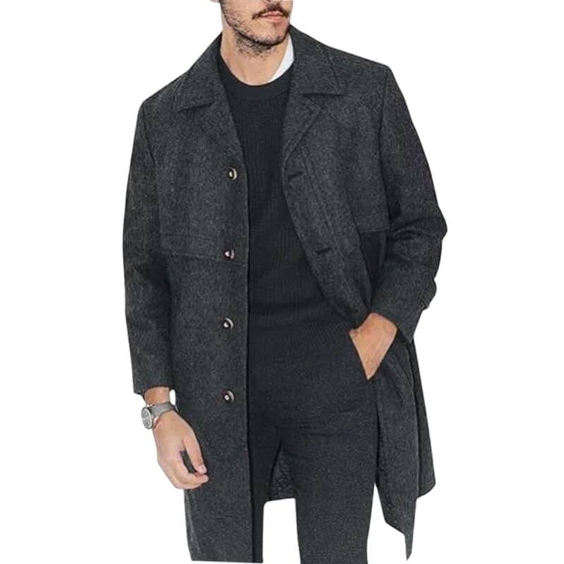 Men's Lapel Coat Office Street - مراجعة Winter Clothing Taiwan وسعره