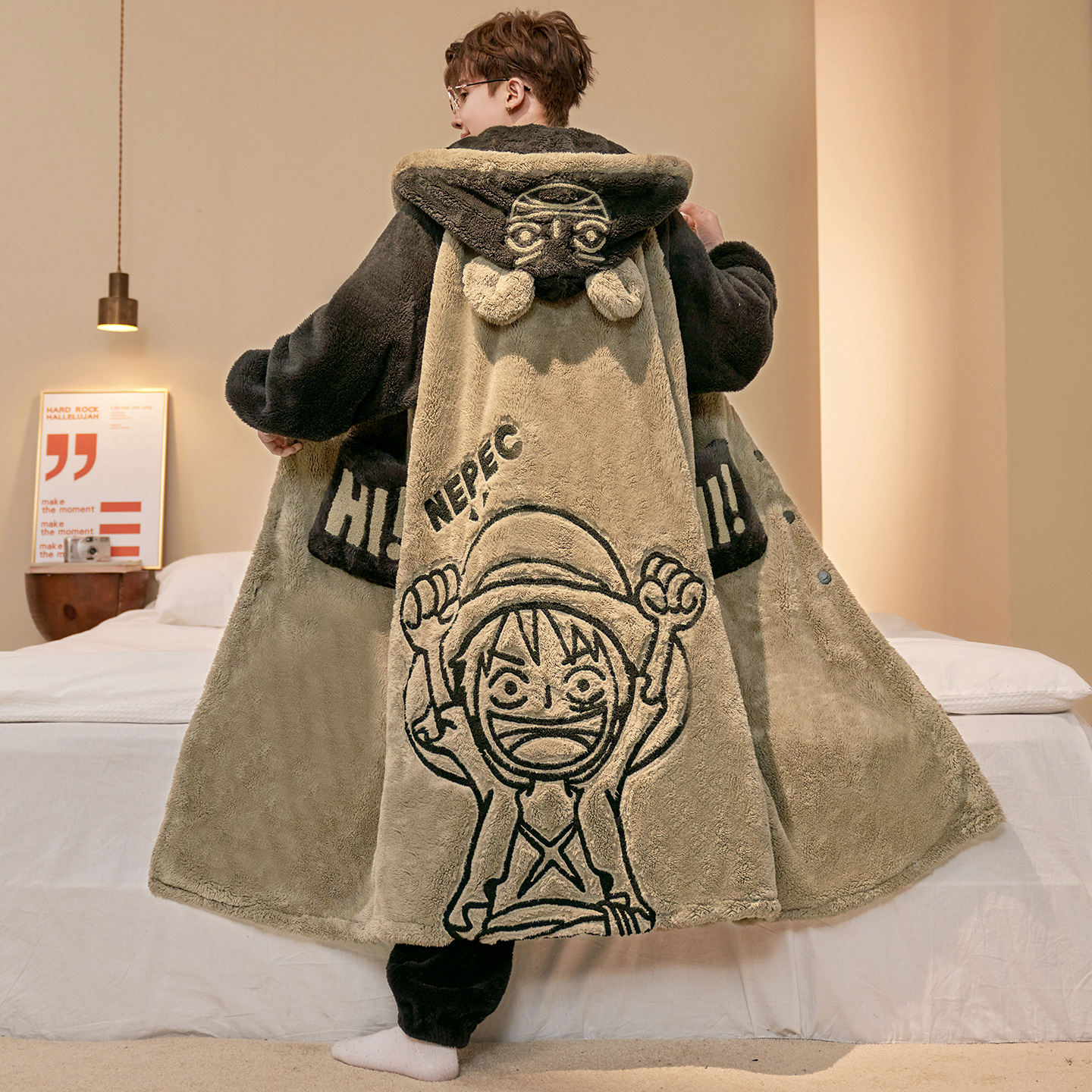 One Piece Luffy Bathrobe Anime - مراجعة Winter Clothing For Boys وسعره